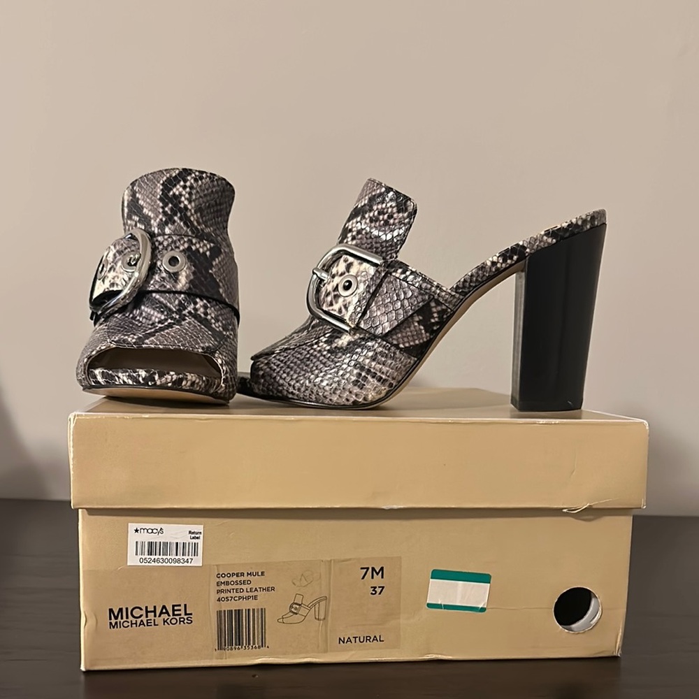 Michael Kors Women's Snakeskin Mules